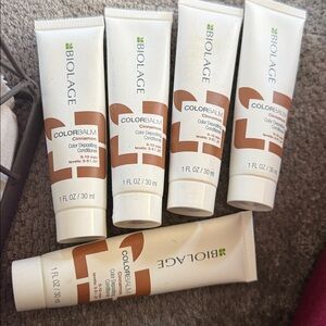 5 Matrix Biolage ColorBalm cinnamon Color Depositing Conditioner Travel sz